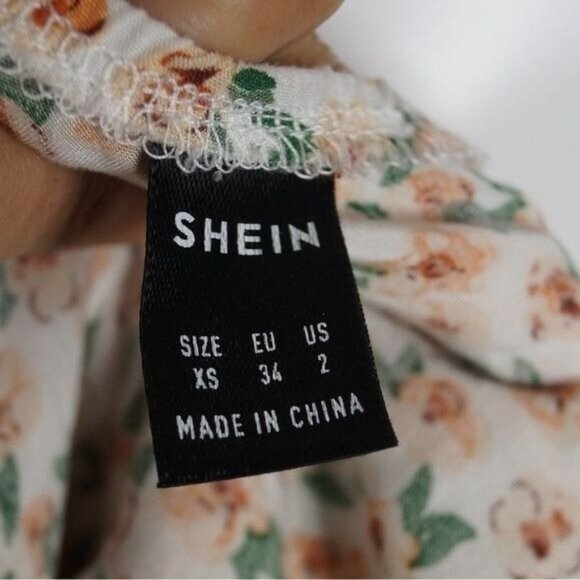 Floral Cropped Top Square Neckline Size 2 - Picture 5 of 6